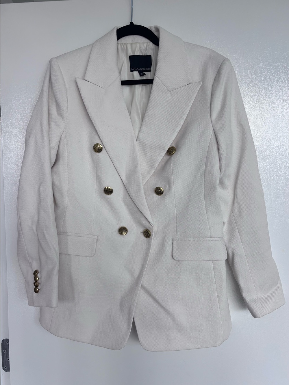 NWOT Banana Republic Captain’s Blazer in Ecru Size 10 - Picture 10 of 14